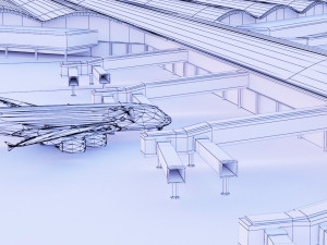 Hong kong international airport 3D-Modell