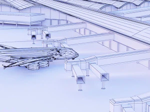 Hong kong international airport 3D Model