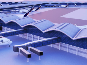 Hong kong international airport 3D-Modell