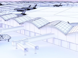 Hong kong international airport 3D-Modell