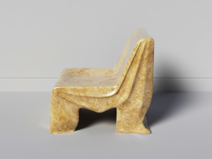 poltrona stone chair 3D 模型