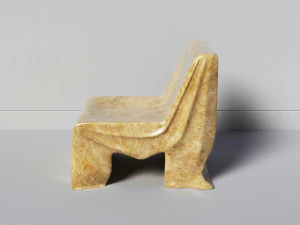 poltrona cadeira de pedra Modelo 3D