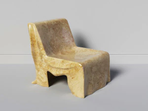 poltrona cadeira de pedra Modelo 3D