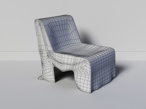 poltrona stone chair 3D 模型
