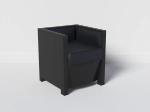 chaise carr&eacute;e Modèle 3D