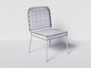 Stitched leather chair Modelo 3D