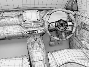 Toyota raize with interior 3D Model