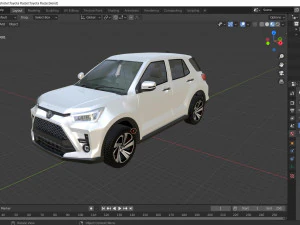 Toyota raize with interior 3D Model