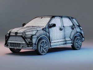 Toyota raize with interior 3D Model