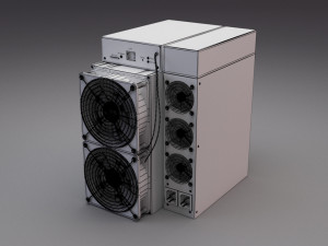 Antminer s19 pro cryptocurrency mining hardware 3D Модель