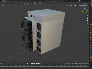 Antminer s19 pro cryptocurrency mining hardware 3D Модель