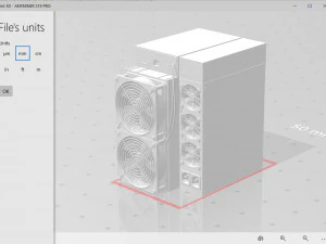 Antminer s19 pro cryptocurrency mining hardware 3D Model