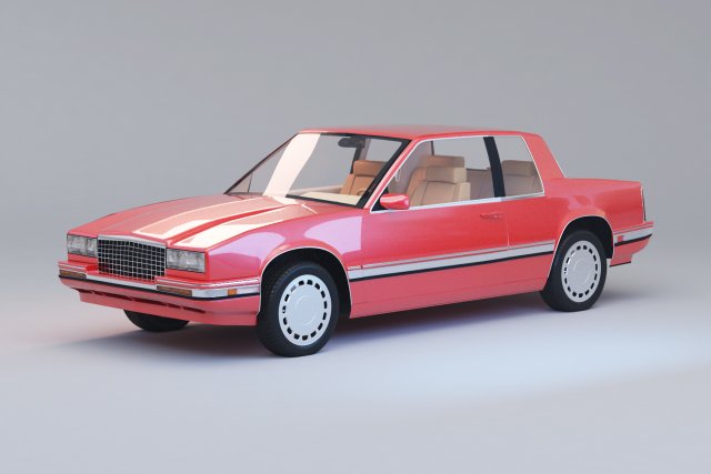 1991 cadillac eldorado with interior Modello 3D .c4d .max .obj .3ds .fbx .stl .blend 