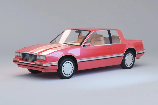 1991 cadillac eldorado with interior 3D Model .c4d .max .obj .3ds .fbx .stl .blend