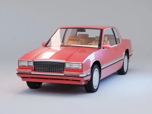 1991 cadillac eldorado with interior 3D Model