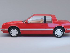 1991 cadillac eldorado with interior Modello 3D