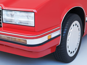 1991 cadillac eldorado with interior Modello 3D