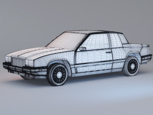 1991 cadillac eldorado with interior Modello 3D