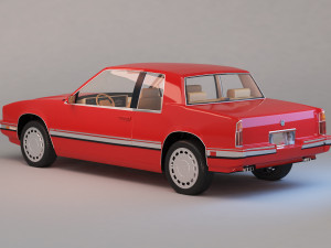 1991 cadillac eldorado with interior Modello 3D