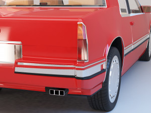 1991 cadillac eldorado with interior Modello 3D