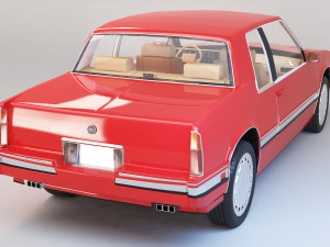 1991 cadillac eldorado with interior Modello 3D