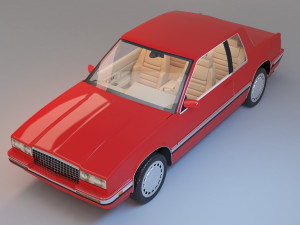 1991 cadillac eldorado with interior Modello 3D