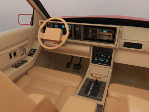 1991 cadillac eldorado with interior Modello 3D