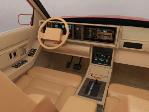 1991 cadillac eldorado with interior 3D Model