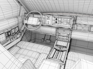 1991 cadillac eldorado with interior Modello 3D