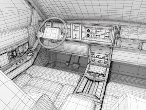 1991 cadillac eldorado with interior 3D Model