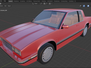 1991 cadillac eldorado with interior Modello 3D