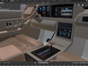 1991 cadillac eldorado with interior Modello 3D