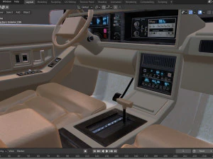 1991 cadillac eldorado with interior 3D Model