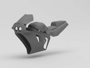 3d printable 1990s kawasaki zx7 body 3D 프린트 모델