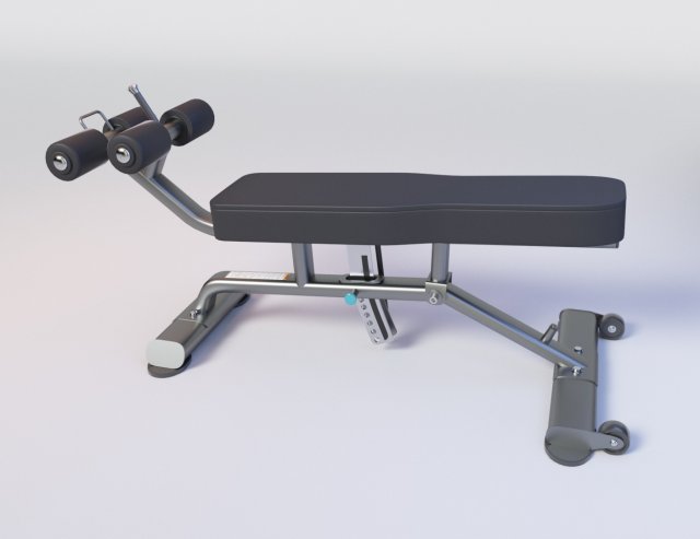 ABDOMINAL - DECLINE BENCH 3D 모델 .c4d .max .obj .3ds .fbx .stl .blend 