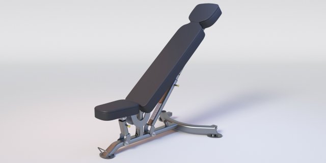 FLAT-INCLINE BENCH 3D Model .c4d .max .obj .3ds .fbx .stl .blend 