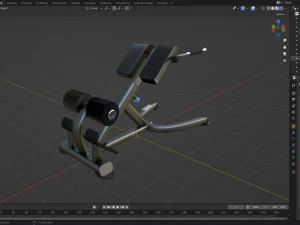 ROMAN CHAIR Gym Equipment 3D Model