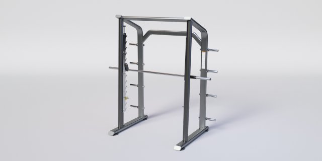SMITH MACHINE Gym Equipment 3D Model .c4d .max .obj .3ds .fbx .stl .blend 