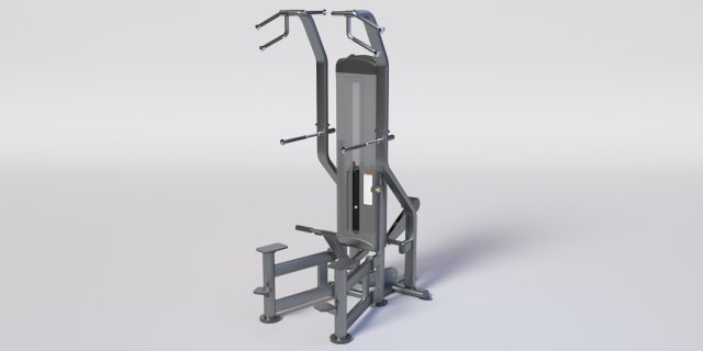 WEIGHT ASSISTED CHIN-DIP Gym Equipment Model 3D .c4d .max .obj .3ds .fbx .stl .blend 