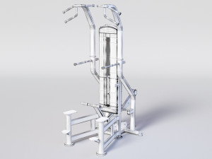 WEIGHT ASSISTED CHIN-DIP Gym Equipment Model 3D