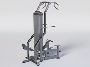 WEIGHT ASSISTED CHIN-DIP Gym Equipment Model 3D