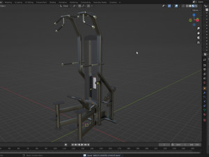 WEIGHT ASSISTED CHIN-DIP Gym Equipment Model 3D