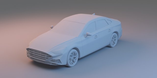 Hyundai Sonata 2020 Printable Modello di stampa 3D .c4d .max .obj .3ds .fbx .stl .blend 
