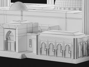 Massalikoul Djinane Mosque - Giant 3D Printable Model 3D Print Model