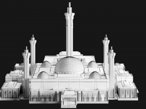 Massalikoul Djinane Mosque - Giant 3D Printable Model Modèles 3D en vedette