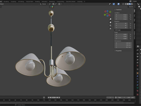 Modern Ceiling Pendant Lights - Premium Modelo 3D