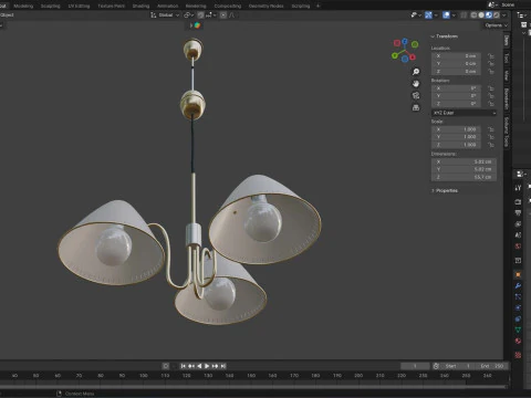 Modern Ceiling Pendant Lights - Premium 3D Model