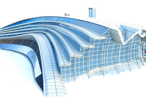 West Kowloon Station Main Terminal - Premium Modelo 3D