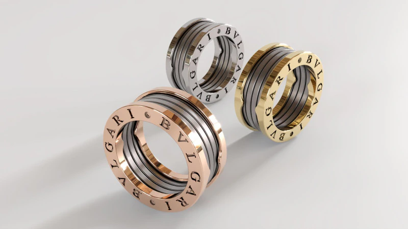 B Zero1 Spiral Ring 3D Model .c4d .max .obj .3ds .fbx .stl .blend 