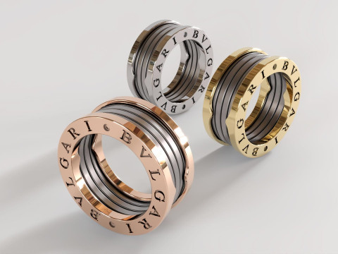 B Zero1 Spiral Ring 3D Modell